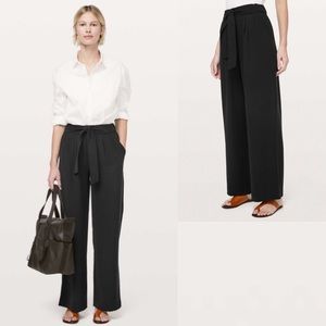 Lululemon Noir Pant NWOT Black Tie Waist High
